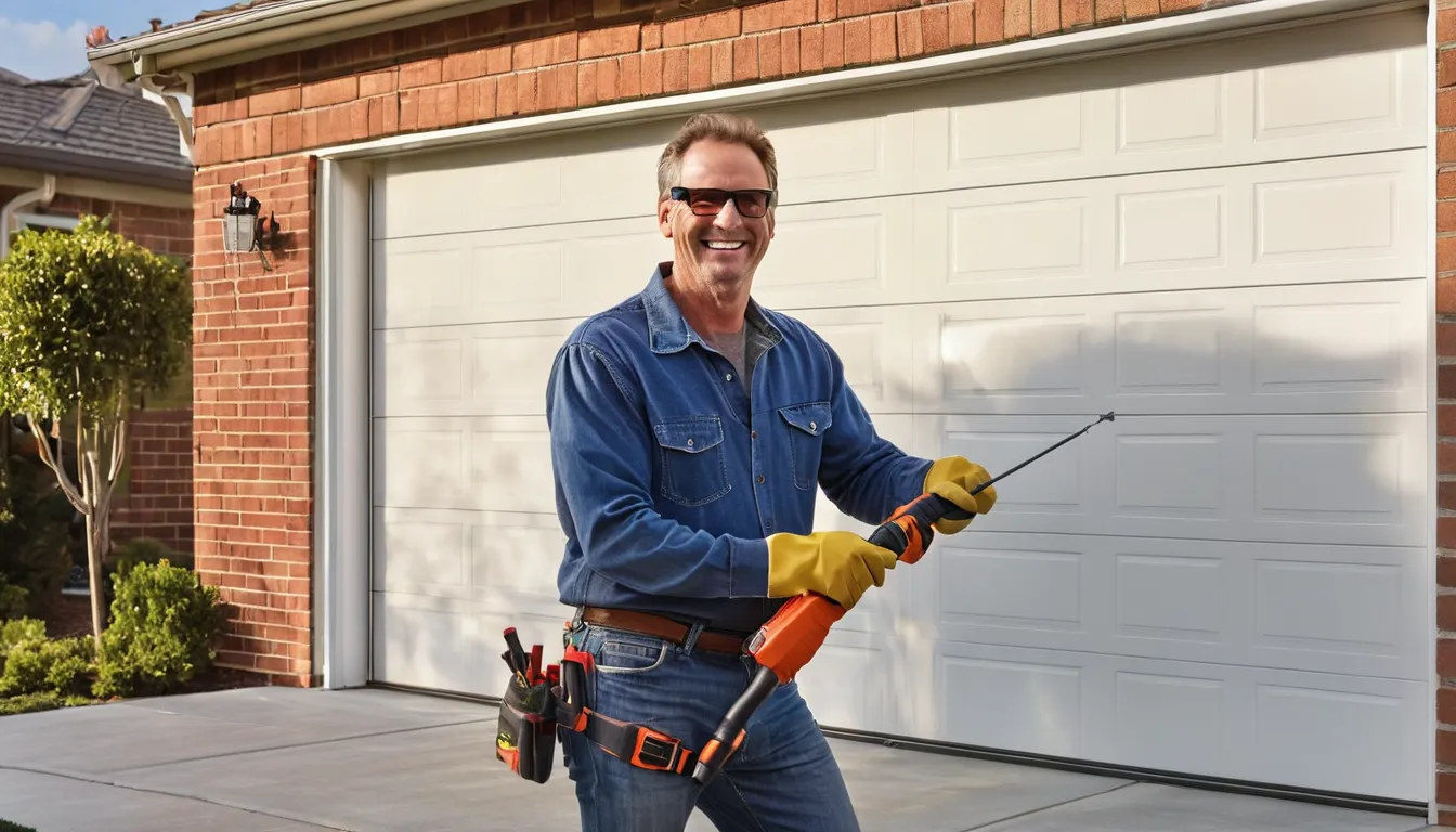 Friendly garage door provider installing a new insulated door on a Rittman home in the Rittman area